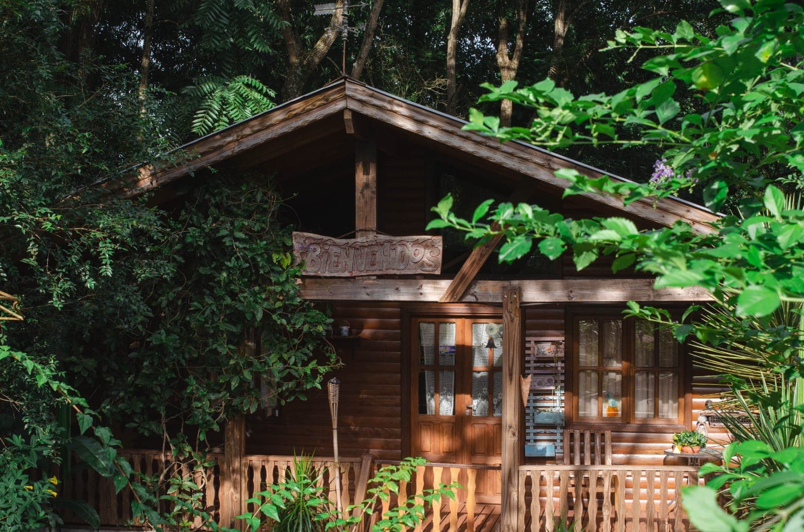 Cabaña Canto de Pájaros rodeada de vegetación